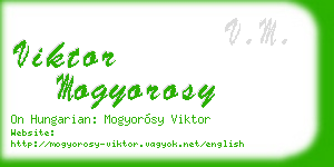 viktor mogyorosy business card