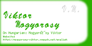 viktor mogyorosy business card